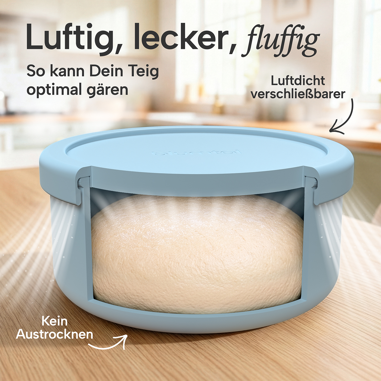 Pizzaballenbox mit Deckel im Set BPA-freie antihaftende Silikon Box 14.5 x 6.5cm - Produktbild 2